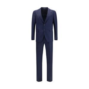 Tagliatore Blue Fleece Wool Two-Piece Men's Suit